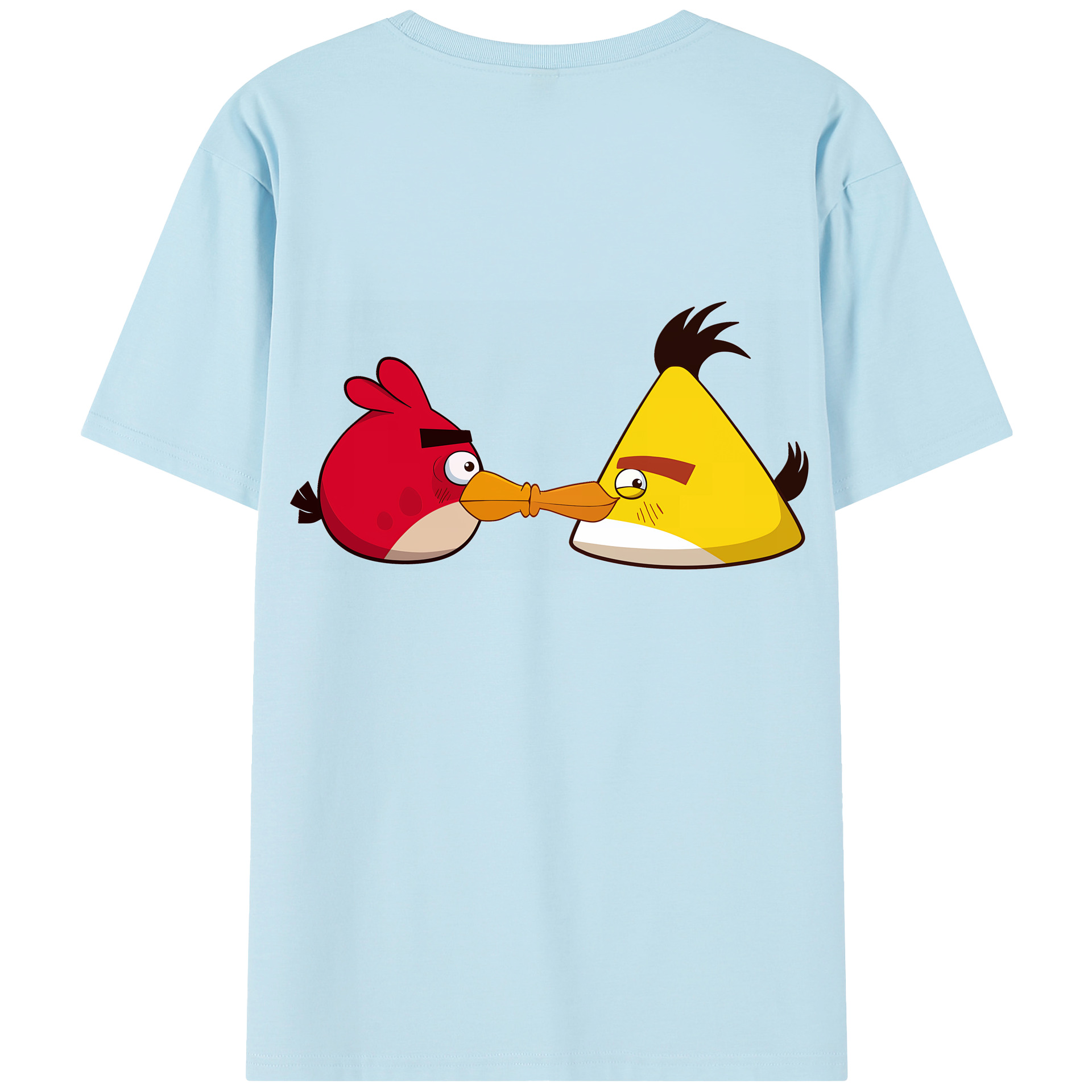 （画像用） Angry Birds アングリーバード 綿100％半袖Tシャツ（背面プリント）